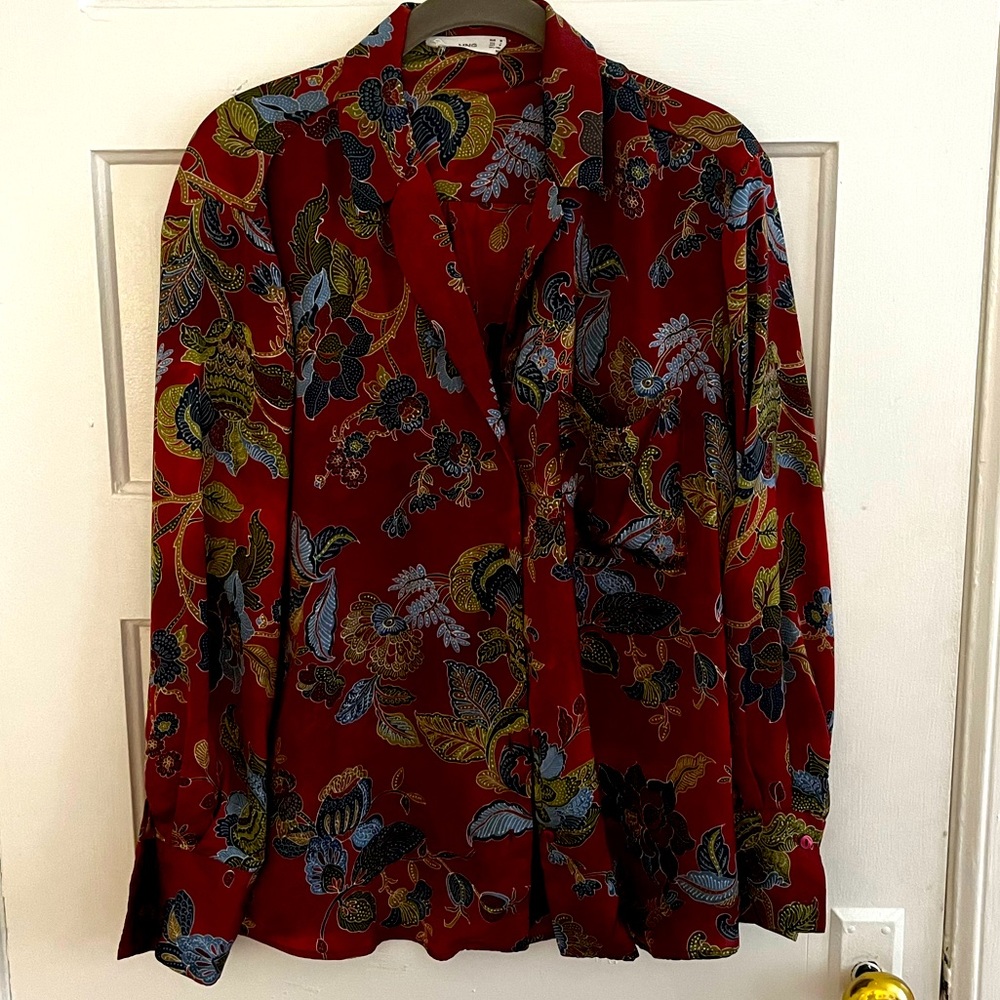 Mango Printed Satin Blouse